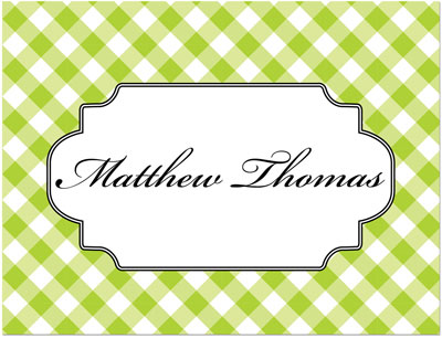 Note Cards/Stationery by Prints Charming - Light Green Gingham Print (Folded) Note Cards/Stationery by Prints Charming - Light Green Gingham Print (Folded)