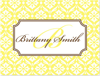 Note Cards/Stationery by Prints Charming - Light Yellow & White Lace Pattern (Folded) Note Cards/Stationery by Prints Charming - Light Yellow & White Lace Pattern (Folded)