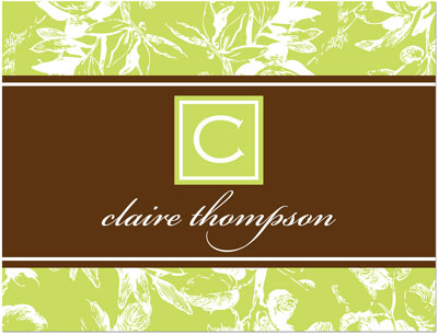 Note Cards/Stationery by Prints Charming - Light Green Classic Floral (Folded) Note Cards/Stationery by Prints Charming - Light Green Classic Floral (Folded)