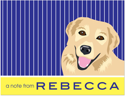 Note Cards/Stationery by Prints Charming - Golden Retriever Pinstripe (Folded) Note Cards/Stationery by Prints Charming - Golden Retriever Pinstripe (Folded)