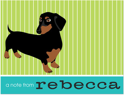 Note Cards/Stationery by Prints Charming - Dachshund Pinstripe (Folded) Note Cards/Stationery by Prints Charming - Dachshund Pinstripe (Folded)