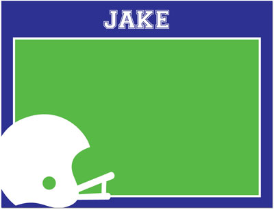Note Cards/Stationery by Prints Charming - Blue & Green Football Helmut (Flat) Note Cards/Stationery by Prints Charming - Blue & Green Football Helmut (Flat)