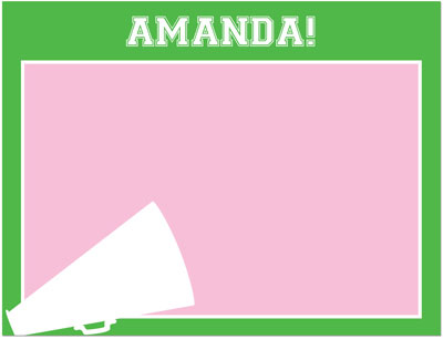 Note Cards/Stationery by Prints Charming - Green & Pink Megaphone (Flat) Note Cards/Stationery by Prints Charming - Green & Pink Megaphone (Flat)
