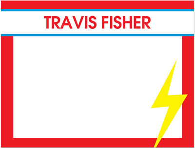 Note Cards/Stationery by Prints Charming - Red & Blue Lightning Bolt (Flat) Note Cards/Stationery by Prints Charming - Red & Blue Lightning Bolt (Flat)
