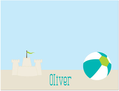 Note Cards/Stationery by Prints Charming - Turquoise Fun At The Beach (Flat) Note Cards/Stationery by Prints Charming - Turquoise Fun At The Beach (Flat)