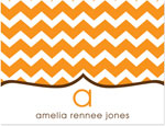 Note Cards/Stationery by Prints Charming - Orange Chevron (Folded)