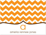 Note Cards/Stationery by Prints Charming - Orange Chevron (Folded)