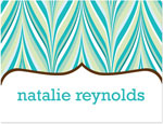 Note Cards/Stationery by Prints Charming - Shades of Turquoise Modern (Folded)
