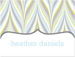 Note Cards/Stationery by Prints Charming - Shades of Blue & Grey Modern (Folded)