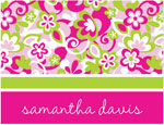 Note Cards/Stationery by Prints Charming - Playful Pink Floral (Folded)