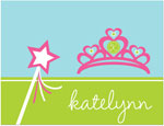 Note Cards/Stationery by Prints Charming - Princess Crown & Wand (Folded)