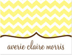 Note Cards/Stationery by Prints Charming - Light Yellow Chevron (Folded)