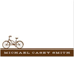 Note Cards/Stationery by Prints Charming - Brown Bicycle Silhouette (Flat)