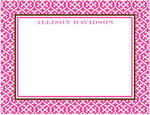 Note Cards/Stationery by Prints Charming - Hot Pink Stylish Border (Flat)