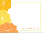 Note Cards/Stationery by Prints Charming - Orange & Yellow Elegant Floral (Flat)