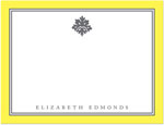 Note Cards/Stationery by Prints Charming - Yellow & Grey Decorative Element (Flat)