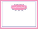 Note Cards/Stationery by Prints Charming - Pink & Navy Decorative Element (Flat)