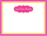 Note Cards/Stationery by Prints Charming - Hot Pink & Tangerine Decorative Element (Flat)