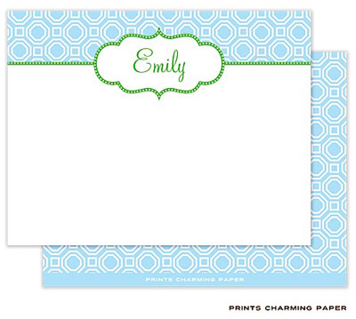 Note Cards/Stationery by Prints Charming - Blue Geometric