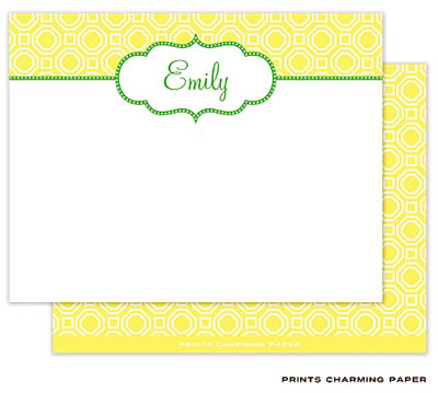 Note Cards/Stationery by Prints Charming - Yellow Geometric
