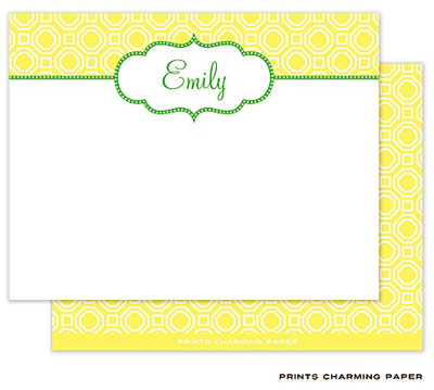 Note Cards/Stationery by Prints Charming - Yellow Geometric Note Cards/Stationery by Prints Charming - Yellow Geometric