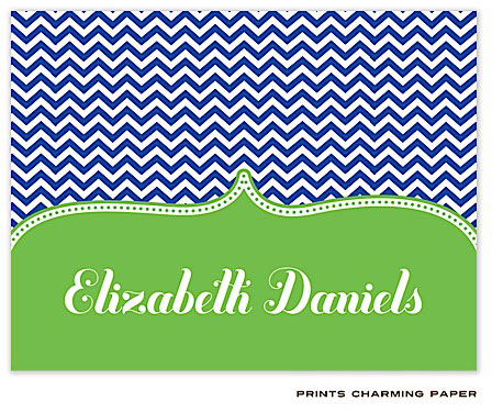 Note Cards/Stationery by Prints Charming - Blue Chevron Note Cards/Stationery by Prints Charming - Blue Chevron