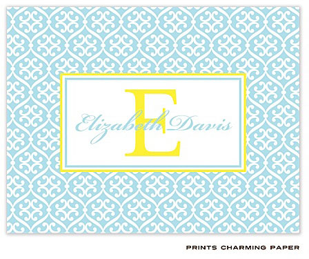 Note Cards/Stationery by Prints Charming - Blue Linking Pattern Note Cards/Stationery by Prints Charming - Blue Linking Pattern