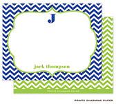 Note Cards/Stationery by Prints Charming - Blue Chevron