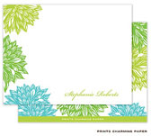 Note Cards/Stationery by Prints Charming - Blue and Green Flower