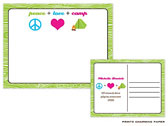 Prints Charming Camp Postcards - Peace+Love+Camp