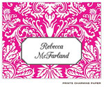 Note Cards/Stationery by Prints Charming - Hot Pink Damask