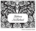 Note Cards/Stationery by Prints Charming - Black Damask