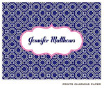 Note Cards/Stationery by Prints Charming - Blue Geometric