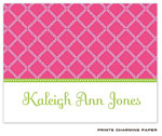 Note Cards/Stationery by Prints Charming - Leaf Lattice Hot Pink
