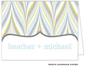 Note Cards/Stationery by Prints Charming - Modern Pastel Stripe Note (Folded)