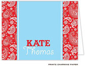 Note Cards/Stationery by Prints Charming - Western Paisley Note (Folded)