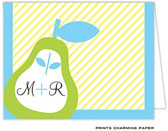 Note Cards/Stationery by Prints Charming - Perfect Pear Note (Folded)