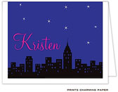 Note Cards/Stationery by Prints Charming - NYC at Night Note (Folded)