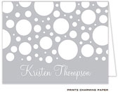 Note Cards/Stationery by Prints Charming - Silver Bubbles Note (Folded)