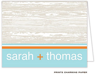 Note Cards/Stationery by Prints Charming - Modern Wood grain Note (Folded)