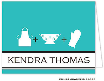 Note Cards/Stationery by Prints Charming - Turquoise Kitchen Note (Folded) Note Cards/Stationery by Prints Charming - Turquoise Kitchen Note (Folded)