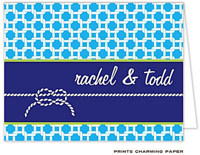 Note Cards/Stationery by Prints Charming - Nautical Knot Note (Folded)