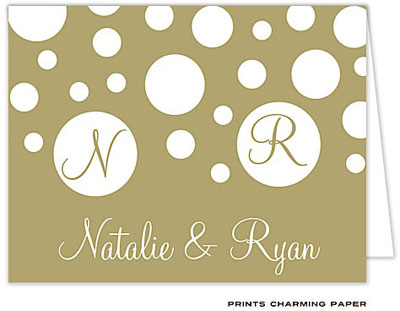 Note Cards/Stationery by Prints Charming - Champagne Bubbles Note (Folded)