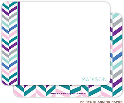 Note Cards/Stationery by Prints Charming - Modern Chevron Stripe (Flat)