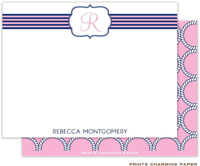Note Cards/Stationery by Prints Charming - Pink Nautical (Flat) Note Cards/Stationery by Prints Charming - Pink Nautical (Flat)