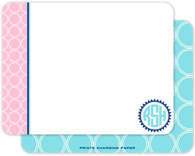 Note Cards/Stationery by Prints Charming - Pink Circle Pattern (Flat) Note Cards/Stationery by Prints Charming - Pink Circle Pattern (Flat)