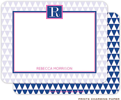 Note Cards/Stationery by Prints Charming - Purple Triangle Pattern (Flat) Note Cards/Stationery by Prints Charming - Purple Triangle Pattern (Flat)