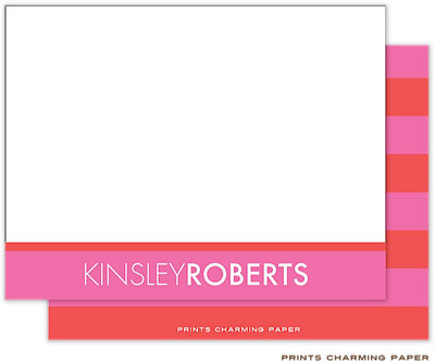 Note Cards/Stationery by Prints Charming - Modern Pink Tonal Stripes (Flat) Note Cards/Stationery by Prints Charming - Modern Pink Tonal Stripes (Flat)