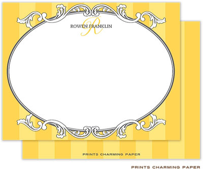 Note Cards/Stationery by Prints Charming - Gold Elegant Stripe (Flat) Note Cards/Stationery by Prints Charming - Gold Elegant Stripe (Flat)
