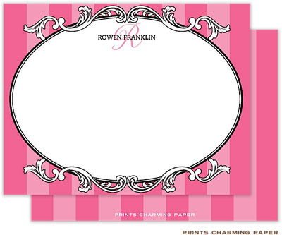 Note Cards/Stationery by Prints Charming - Pink Elegant Stripe (Flat) Note Cards/Stationery by Prints Charming - Pink Elegant Stripe (Flat)
